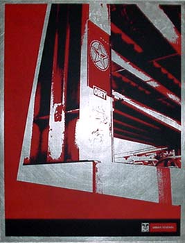 Obey SF Banner on aluminum